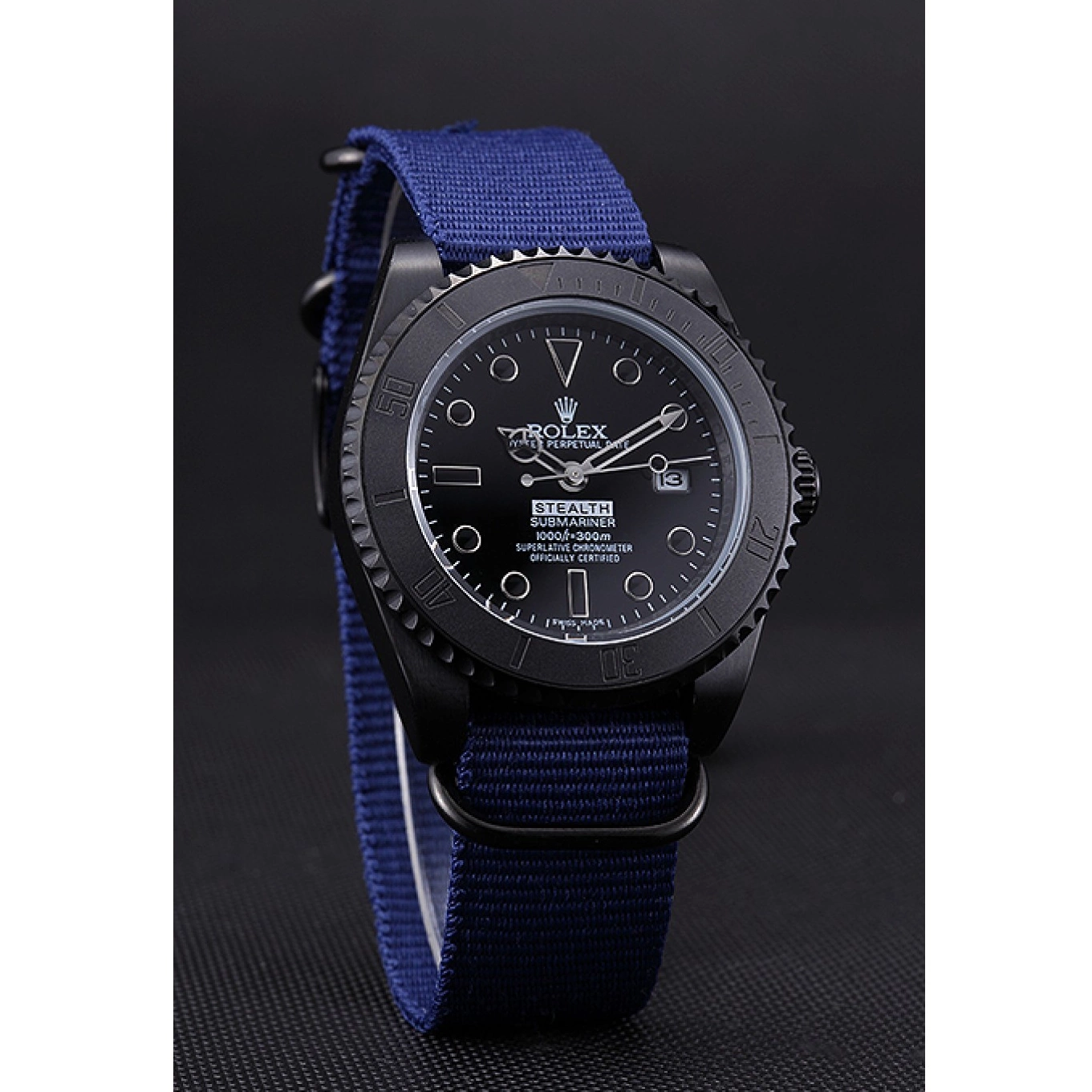 Rolex aaa copy 621994 Rolex Blue Submariner Stealth 0717
